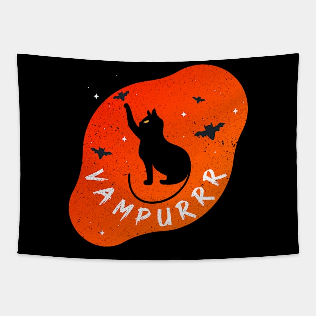 Vampire Cat Halloween Costume  Gift Tapestry by Mago89