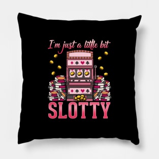 Jackpot Slot Machine design - I'm Just A Little Bit Slotty Pillow