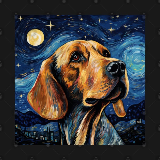 American English Coonhound Night by NatashaCuteShop