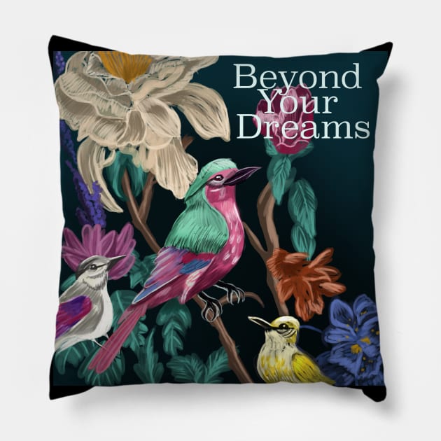 Rainbow birds nature lovers Pillow by Artonasleeve