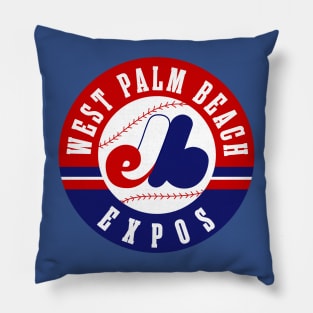 Vintage West Palm Beach Expos Baseball 1969 Pillow