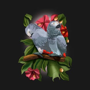 African Gray Parrot Parakeet T-Shirt