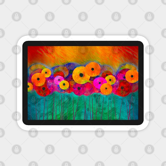 Flower Power Fourteen Magnet by art64