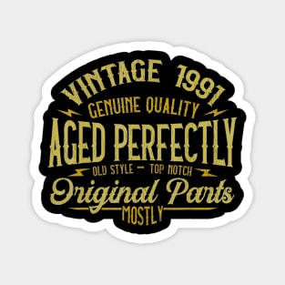 Vintage 1991 29th Birthday 29 Years Old Gift Magnet