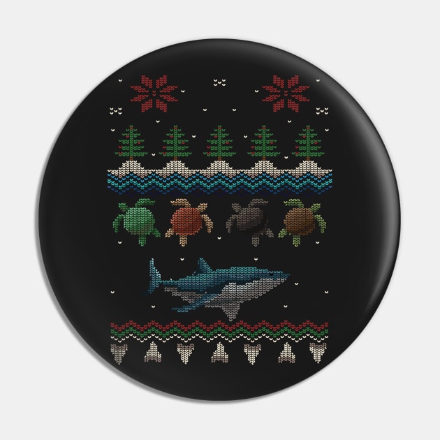 Ugly Ocean Christmas Sweater Pin by AnotheHero