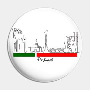 Doha Skyline - Qatar 2022 - Portugal Pin