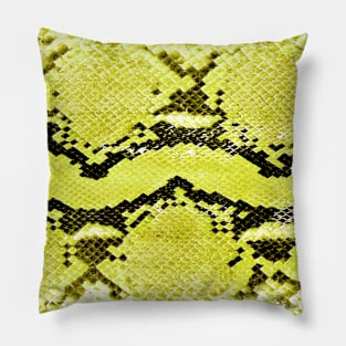 Yellow Snakeskin Pattern Pillow