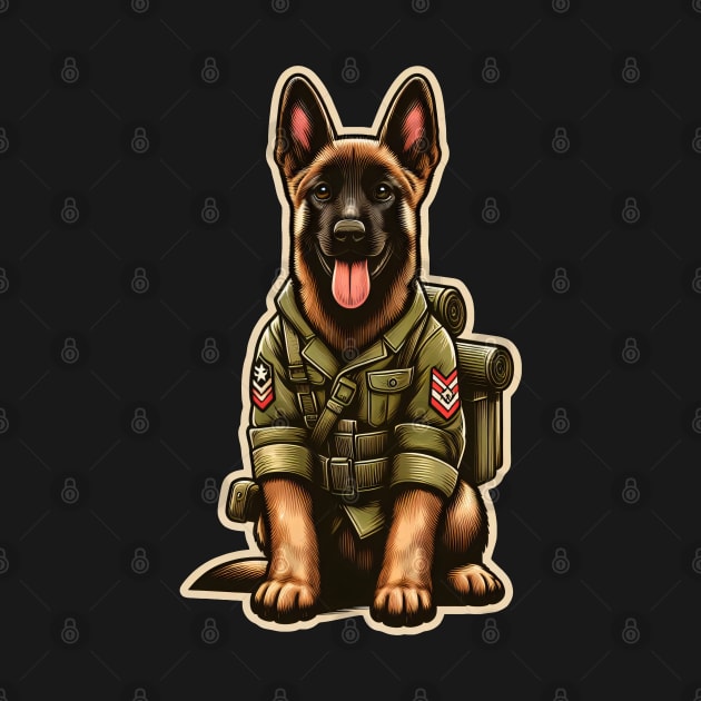 Belgian Malinois Soldier by k9-tee