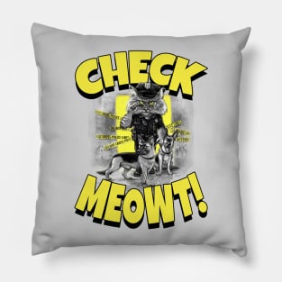 Check Meowt Cat Police on K-9 Patrol Pillow