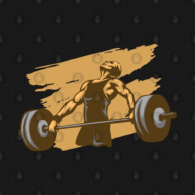 Weightlifting Tshirt for a Gym Enthusiast with Workout Icon by AlleyField