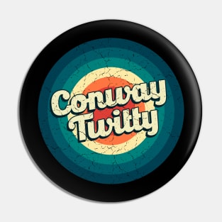 Graphic Conway Name Retro Vintage Circle Pin