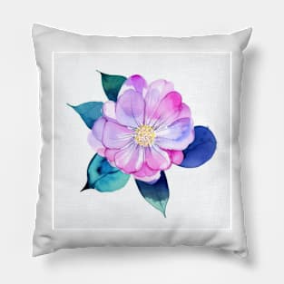 Watercolor Flower Pillow