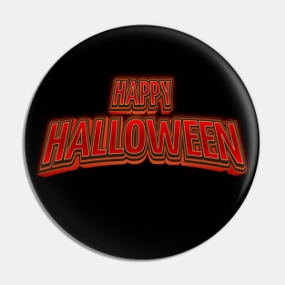 Happy Halloween 3D Modern Bold Text Pin