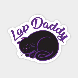 Lap Daddy (black cat) Magnet