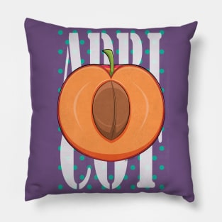 Apricot Retro Poster Pillow