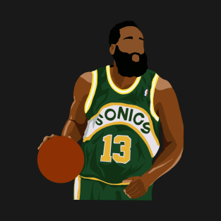 James Harden in Seattle SuperSonics Jersey T-Shirt