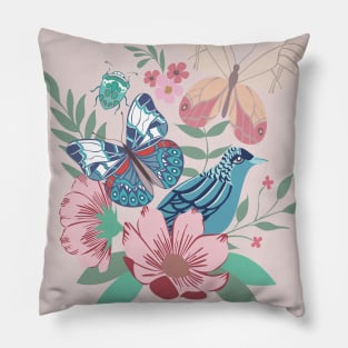 Birds, Butterflies, Blooms  and Bugs Pillow