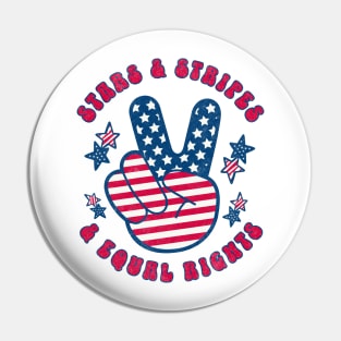 Stars & Stripes and Equal Rights USA Flag Pin