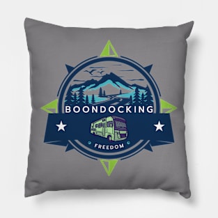 RV Boondocking Camping Freedom T-Shirt Pillow