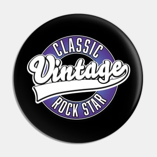 Classic Rock star logo Pin