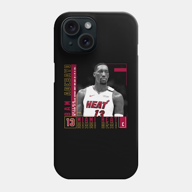 Bam Adebayo Paper Poster Phone Case by art.Hamdan