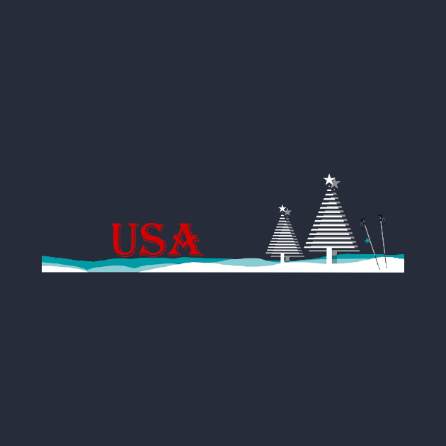 Family Snow and ski in USA by ArtDesignDE