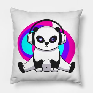 Hypno panda music lover Pillow