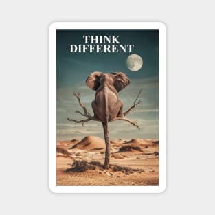Think Different: Surreal Desert Elephant Magnet