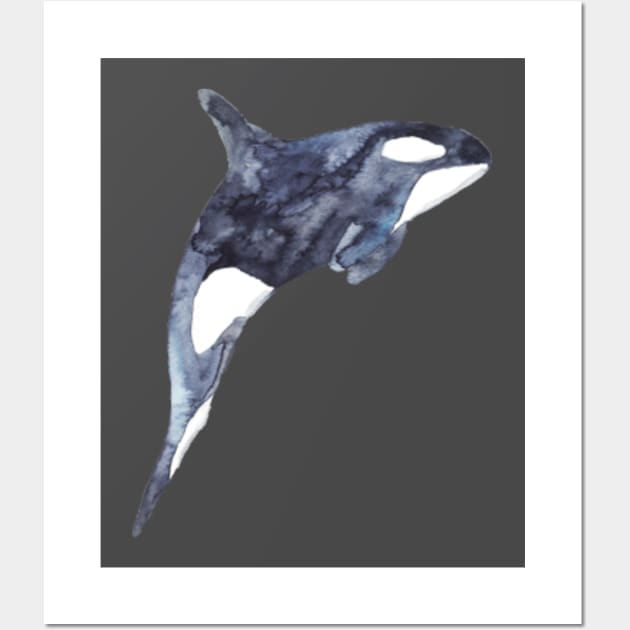 Orca whale in martini glass watercolor - Orca Whale In Martini Glass  Watercolor - T-Shirt