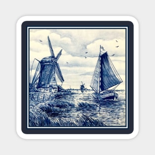 Dutch Blue Delft Magnet