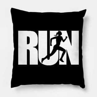 RUN white Pillow