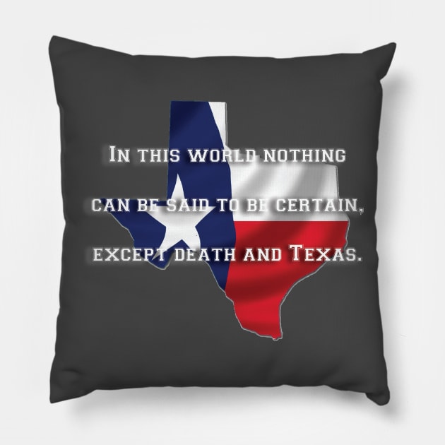 Death and Texas State backdrop Pillow by pasnthroo