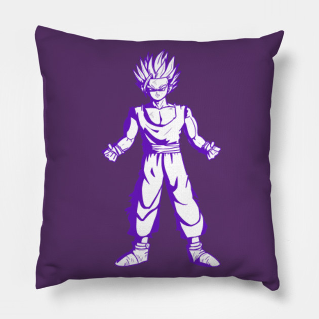 Dragon Ball Z Ssj2 Gohan Purple Dragon Ball Pillow Teepublic