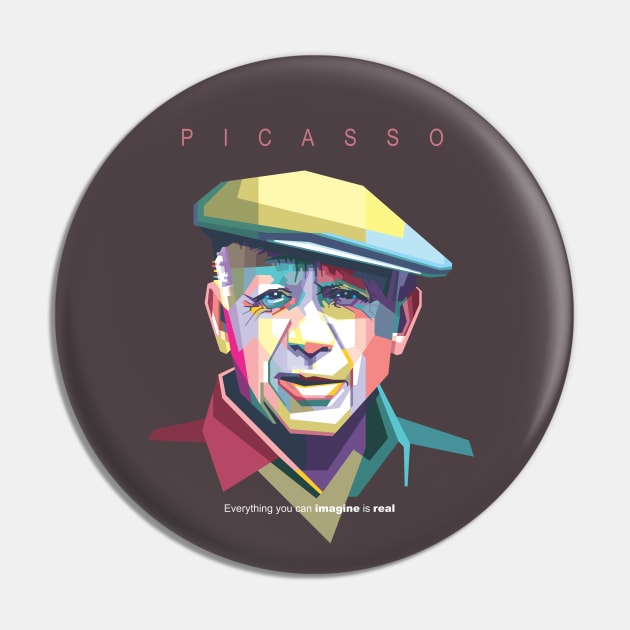 Pablo Picasso in WPAP Pin by Alkahfsmart