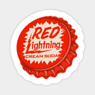 Vintage Red Lightening Cream Soda Bottlecap Magnet