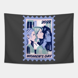 International Women's Day 2022 Purple Stamp Womens History month Tapestry