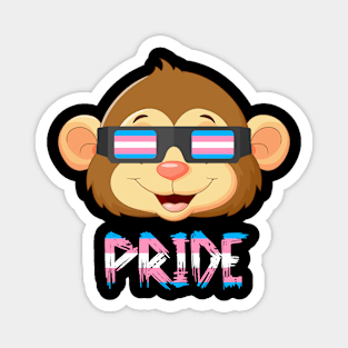 Monkey Transgender Flag Lgbt Magnet