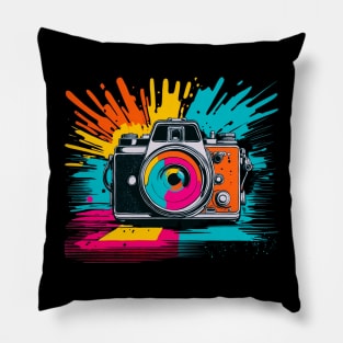 Vintage look of modern camera Pillow