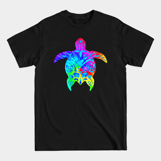 Colorful Tribal Turtle - Tribal Turtle - T-Shirt Colorful Tribal Turtle - Tribal Turtle - T-Shirt