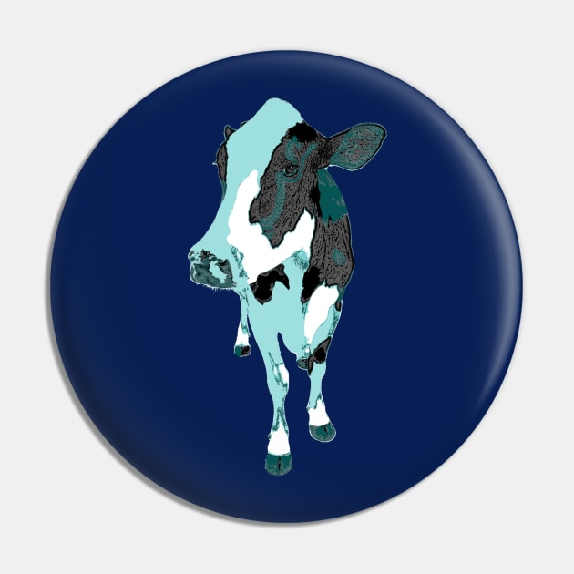 Cow Blue Pin by KA Textiles and Designs