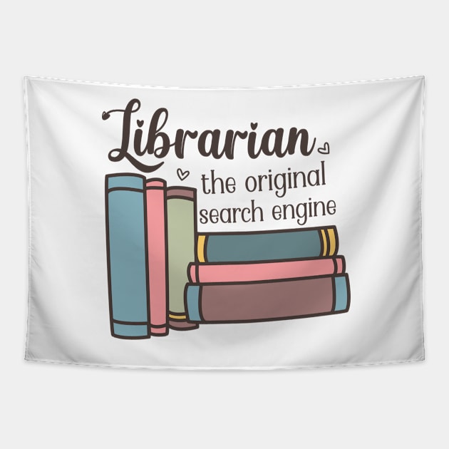 Librarian the original search engine World Book Day for Book Lovers Library Reading Tapestry by Meteor77