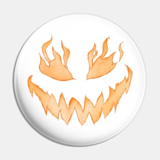 Pumpkin Face Spooky Smile - Black Pin