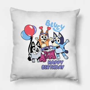 Bluey Happy Birthday Pillow