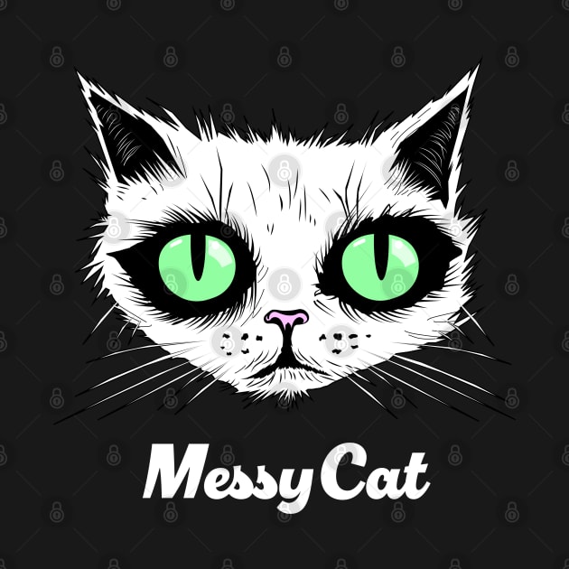 Messy Cat illustration, you love this messy cat right? by OldHauntedHead