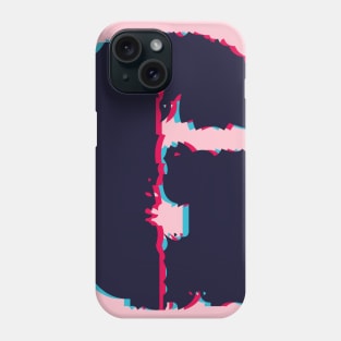 Glitch letter G, distorted letter G Phone Case