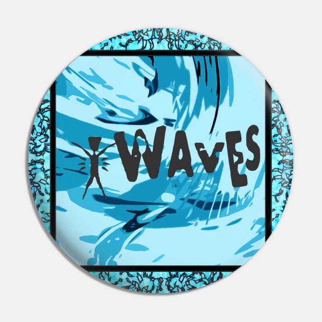 waves Pin by Periartwork