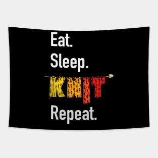 Eat. Sleep. Knit. Repeat. Tapestry