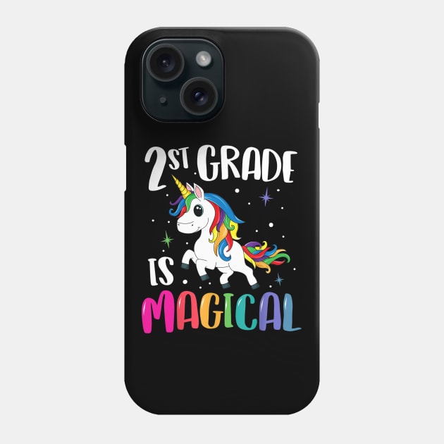 2nd Grade Is Magical Unicorn Back to School Teacher Second Phone Case by FONSbually