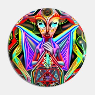 Transdimensional Elf (11) - Trippy Psychedelic Art Pin