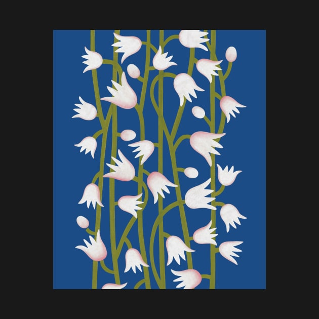 Climbing Lillies on Classic Blue by ToiledeLina